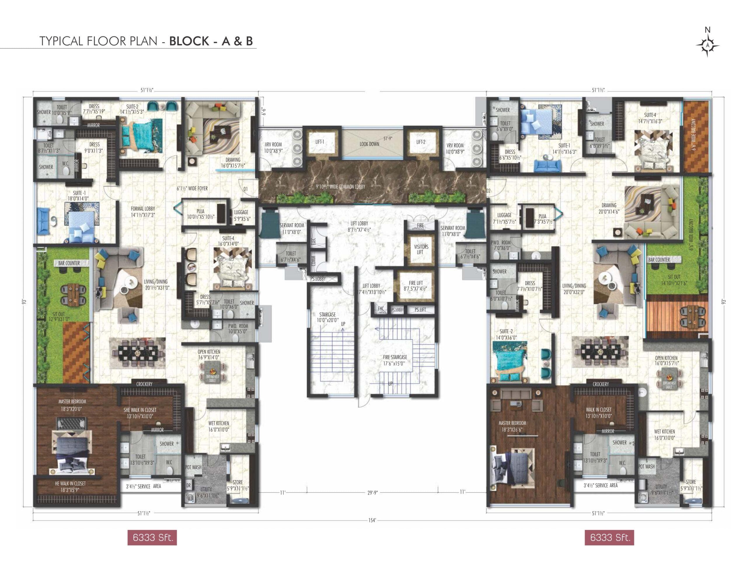 Fortune Sonthalia Sky Villas project master layout