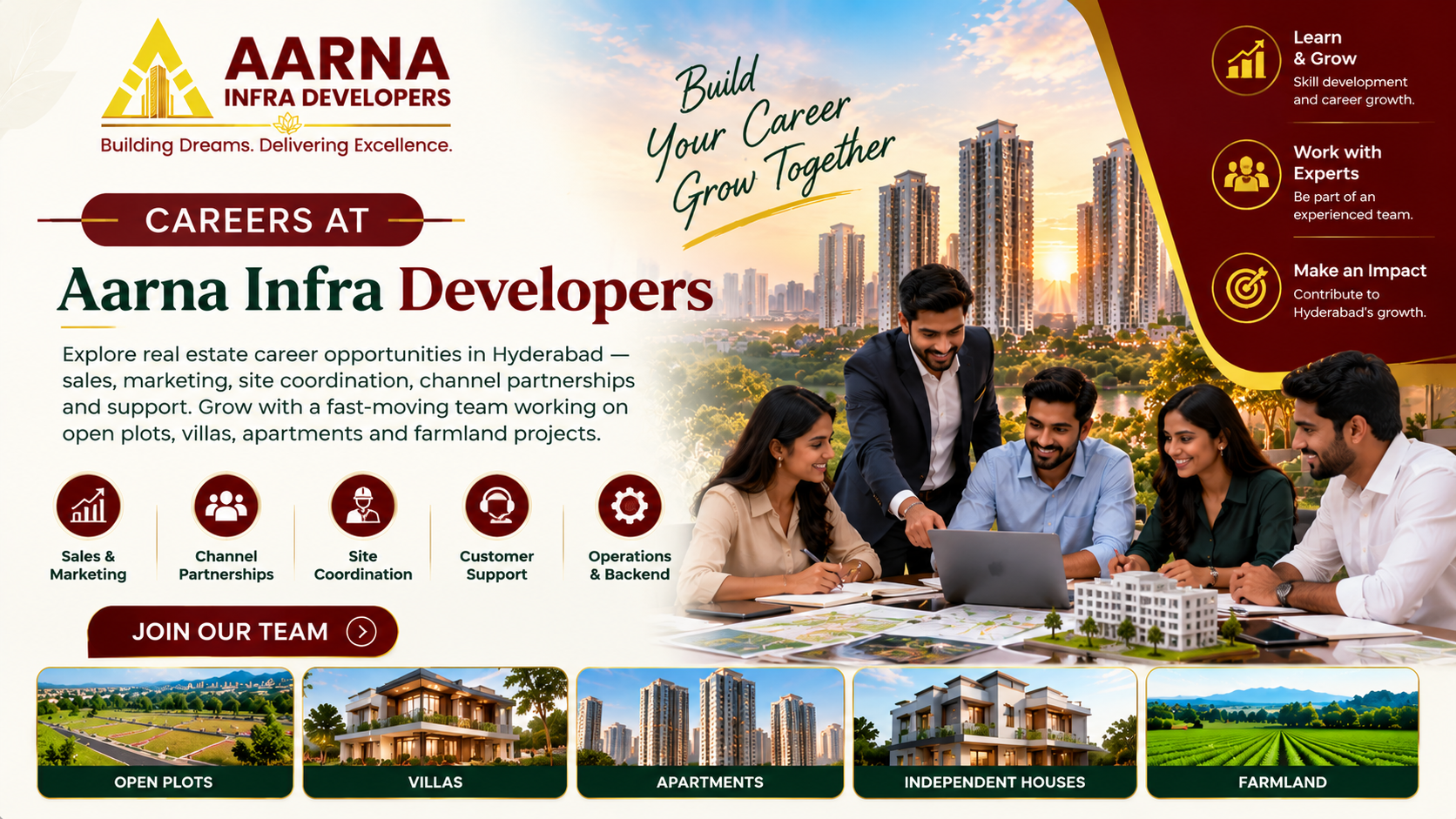 Careers at Aarna Infra Developers, Hyderabad